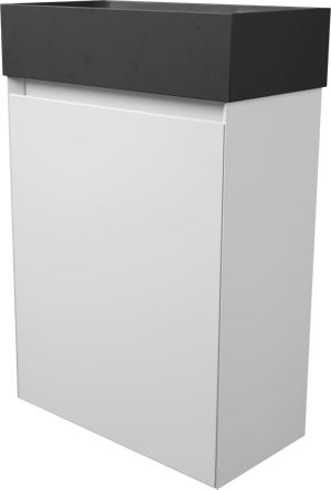Balmani Mitra meuble wc suspendu 42 x 21 cm blanc mat avec Dama plan vasque en granite doux