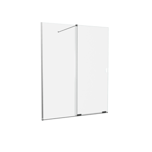 Balmani Move Slide  Walk-In-Dusche mit Schiebetür 160 x 200 cm Klarglas, inklusive Coating, chrom Profil