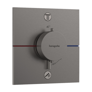 Hansgrohe Showerselect Comfort E inbouw thermostaat 2 uitgangen Brushed Black Chrome