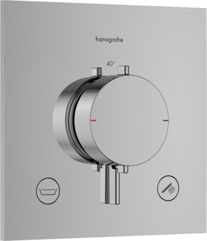 Hansgrohe Ecostat Comfort E inbouw thermostaat 2 uitgangen glanzend chroom EN1717