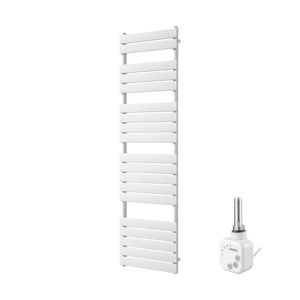 Vipera Vulcan sèche-serviettes Simple 50 x 180 cm chauffage électrique blanc mat raccordement latéral 800W, résistance incluse