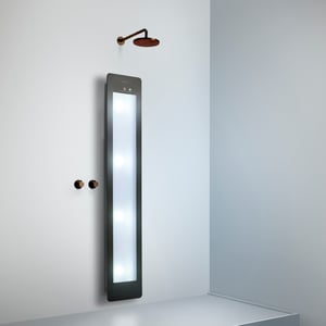 Sunshower Plus L Infrarot und UV Flache Aufputz Befestigung black