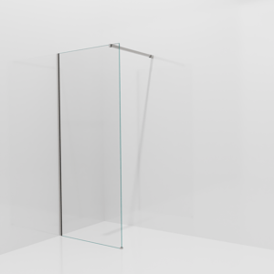 Balmani Modular Walk-In Dusche: 90 x 200 cm, Klarglas, Profil Brushed Inox
