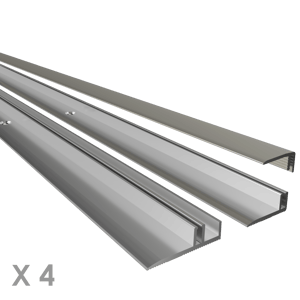 Florris profilé de finition 4x2400cm Brushed CoolMetal