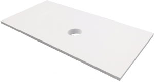 Balmani Facetta tablette simple Mat Wit Solid Surface 42 x 21 cm
