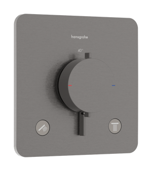 Hansgrohe Ecostat Comfort Q thermostat de douche encastré 2 fonctions Brushed Black Chrome