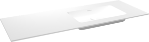 Storke Mata Waschtisch, rechts, Solid Surface matt, 140 x 52 cm, Schrankkombination 45 cm