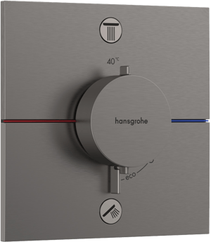 Hansgrohe Showerselect Comfort E inbouw thermostaat 2 uitgangen Brushed Black Chrome