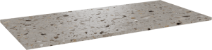 Balmani Stretto enkel of dubbel tablet greige terrazzo 120 x 55 cm