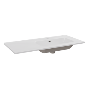 Balmani Nostra vasque asymétrique droite porcelaine Blanc Brillant 100 x 46 cm