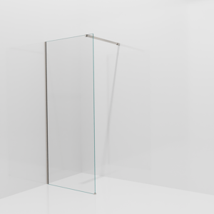 Balmani Modular Walk-In Dusche: 90 x 200 cm, Klarglas, Profil Brushed CoolMetal