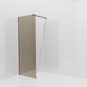 Balmani Modular inloopdouche: 80 x 200 cm, Brons glas met coating, Brushed GunMetal profielen