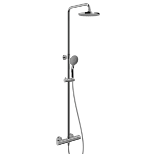 Linie Junos 200 colonne de douche de pluie robinet thermostatique Chrome Brillant