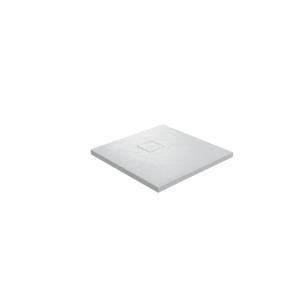 Linie Rumba douchebak 80 x 80 cm acryl mat wit leisteenstructuur
