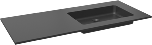 Storke Scuro asymmetrisch rechtse wastafel mat kwarts 120 x 52 cm combinatie kast 45 cm