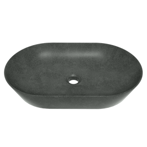 Balmani Still vasque à poser granite aiguisé ovale 54 x 34 cm