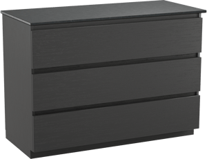 Balmani Lucida meuble salle de bains à poser 120 x 55 cm chêne noir avec Stretto tablette simple en granit noir