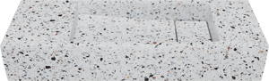 Balmani Mood lave-mains 55 x 20 cm Bianco Nero Terrazzo