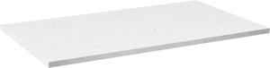 Linie Lado Einzelwaschtischplatte, Melamin in Terrazzo Weiß, 80 x 46 cm