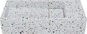 Balmani Mood lave-mains 45 x 20 cm Bianco Nero Terrazzo