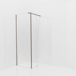 Balmani Modular Walk-In Dusche mit fester Seitenwand: 80 x 200 cm, Permafrost, inklusive Coating, Profil Brushed GunMetal