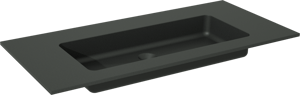 Storke Scuro enkele wastafel mat kwarts 100 x 46 cm