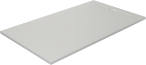 Luca Varess Fusion douchebak 140 x 80 cm composietmarmer mat wit