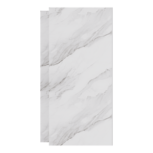 Luca Varess Suite Duschrückwand Set 2 x 120x260 cm, SPC, Marble white