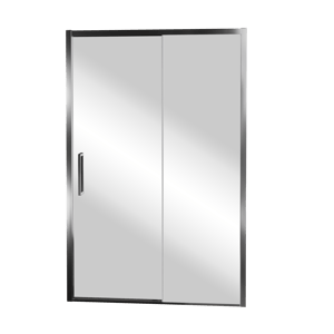 Balmani Senses Design Dusche Schiebetür, Rechts, 120 cm x 210 cm, Reflex-Spiegelglas, Profil Chrom