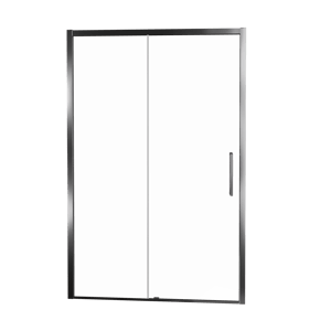 Balmani Senses Design Dusche Schiebetür, umkehrbar, 120 cm x 210 cm, Klarglas, Profil Chrom, inklusive Coating