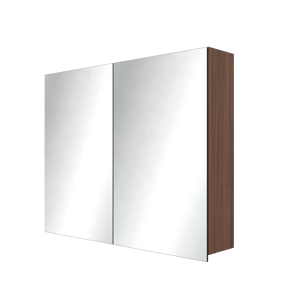 Balmani Lucida Spiegelschrank Bad: 90 x 72 cm, Amerikanischer Nussbaum