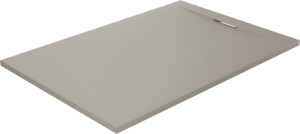 Luca Varess Fusion receveur de douche 120 x 80 cm marbre composite greige mat