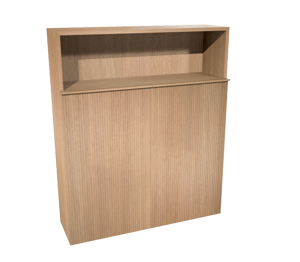 Balmani Forma zwevende badkamerkast natuur eik 100 x 30 x 120 cm vert. sym. groef