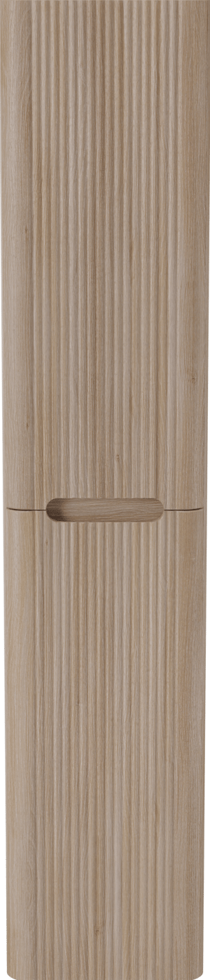 Linie Curvo zwevende badkamerkast lichte eik 35 x 30 x 170 cm vert. sym. groef