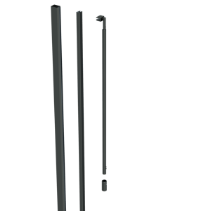 Linie Walk-in II set profielen hoek 8mm glas mat zwart