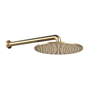 Blaufoss Round 300 tête de douche rond avec support mural Ø30cm30 cm Brushed Champagne Gold