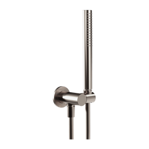 Blaufoss Round set douchette avec coude raccordement 1 fonction de jet Brushed CoolMetal