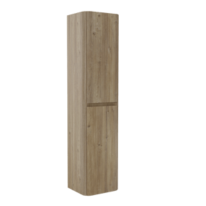 Storke Soft zwevende badkamerkast 40 x 35 x 170 cm ruwe eik vert. sym. Groef