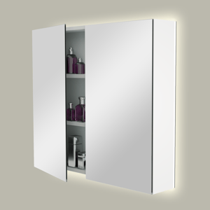 Storke Reflecta armoire de toilette lumineuse 85 x 75 cm blanc mat