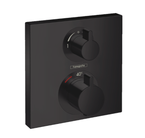 Hansgrohe Ecostat Square Thermostat-Duscharmatur: Unterputz, Schwarz matt