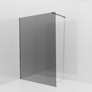 Balmani Modular Walk-In Dusche: 140 x 200 cm, Rauchglas, Profil Brushed GunMetal