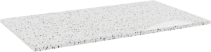 Storke Tavola Einzel Waschtischplatte Weiß/Schwarz Terrazzo Matt 95 x 52 cm