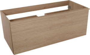 Balmani Forma zwevende wastafelonderkast 120 x 55 cm natuur eik 2 lades horiz. sym. groef