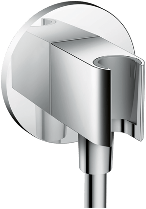 Hansgrohe FixFit Porter S Support mural douchette avec coude de raccordement 1/2" chrome brillant