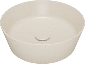 Storke Cona waskom beige granita solid surface rond Ø 36 cm