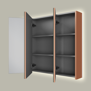 Linie Montro armoire de toilette lumineuse 100 x 75 cm cotto