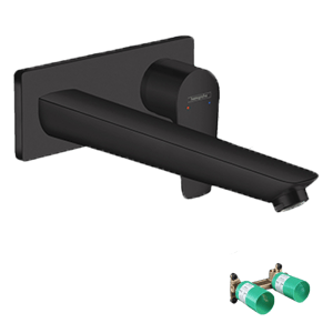 Hansgrohe Talis E robinet mural lavabo Noir Mat incl élément intégré