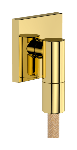 Hansgrohe FixFit Fine E doucheslangaansluiting 1/2" Polished Gold Optic