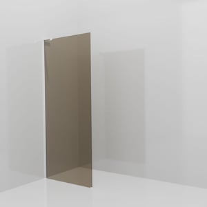 Balmani Modular Walk-In Dusche: 90 x 200 cm, Bronze Glas, Profil Chrom glänzend mit L-Shape