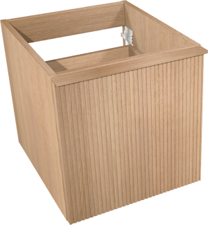 Balmani Forma zwevende wastafelonderkast 45 x 55 cm naturel eiken 2 lades vert. sym. groef